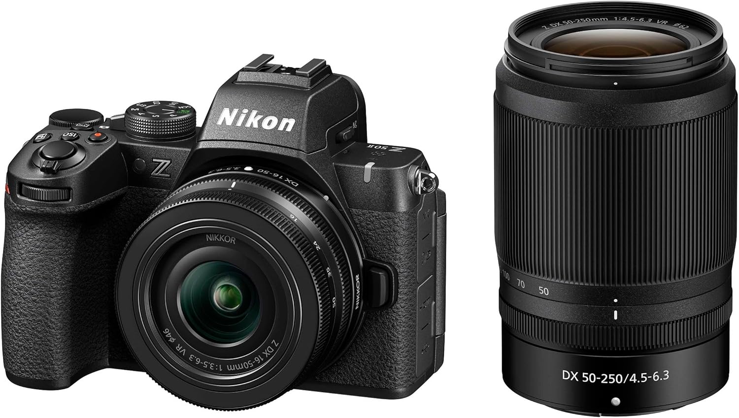 Z50II Kit 16-50 DX + 50-250 DX | Ideal for Photos, Films, Vlogs and Live Streaming (20.9 MP, 4k Video, Picture Control + Free Nikon Imaging Cloud)