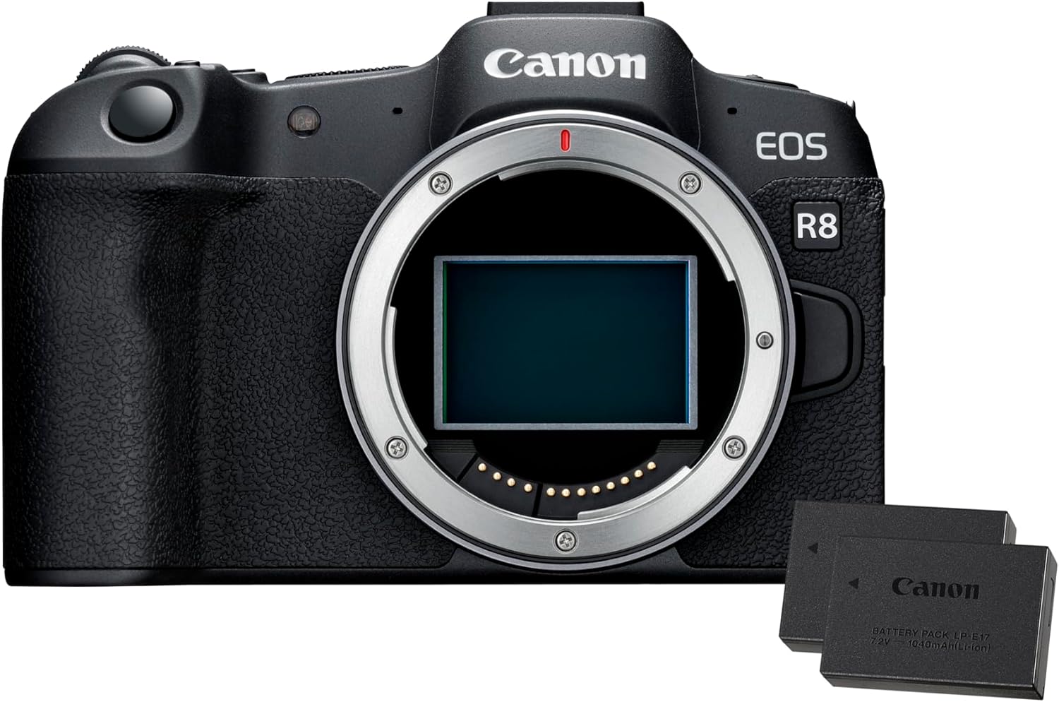 Canon EOS R8 System Camera Mirrorless Full Format Camera Digital Camera with Auto Focus and Motif Detection for Eyes Animals Vehicles 4K Video Camera 40 Fps WiFi Touchscreen 2 x Batteries