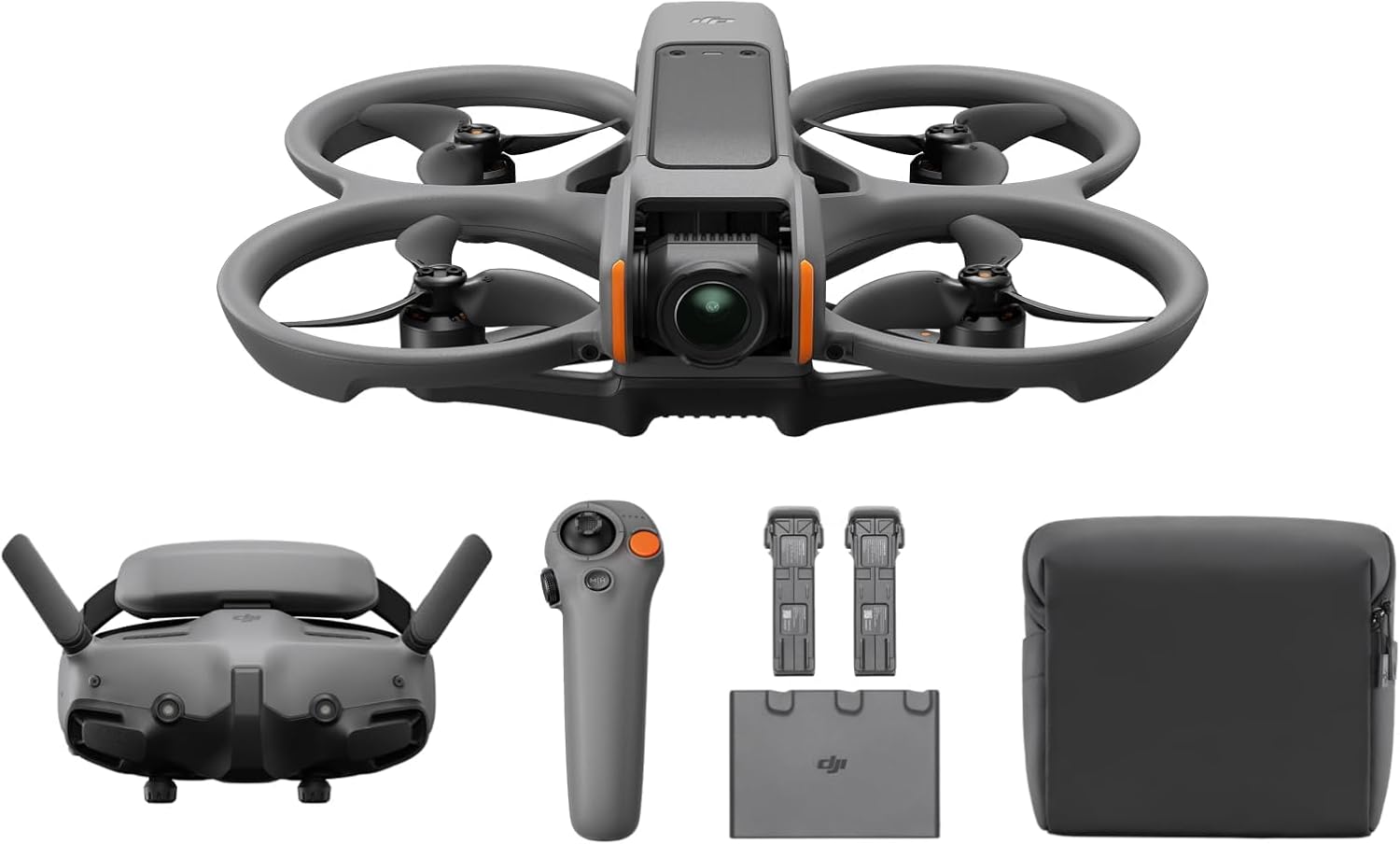 DJI Avata 2 Fly More Combo (3 Batteries), FPV Drone with 4K Camera, 69 Minutes Max Flight Time, Acrobatics at the Touch of a Button, Camera Drone with Goggles 3 and RC Motion 3, with Propeller
