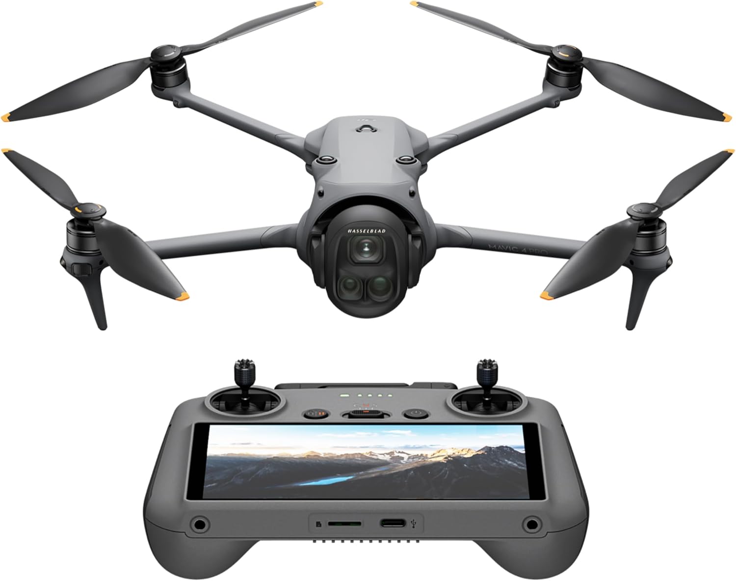 DJI Mavic 4 Pro Drone with DJI RC 2, Flagship Triple Camera Drone with 100MP 4/3 CMOS Hasselblad Camera, Camera Drone for Professionals, 30 km Video Transmission, 51 Minutes Max Flight Time