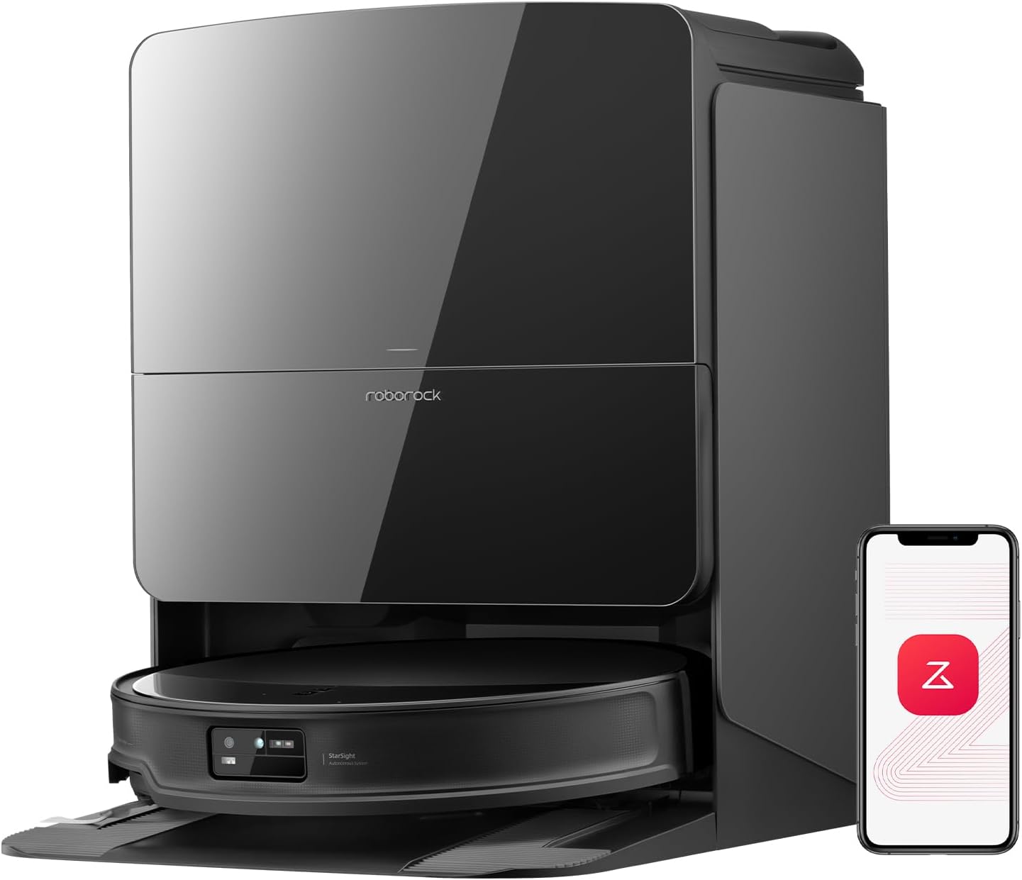 roborock Saros 10R Robot Vacuum Cleaner with Mop Function and Adjustable Mop, 22,000 Pa, 7.98 cm Ultra-Slim Design, StarSight System 2.0, Zero-Tangle System
