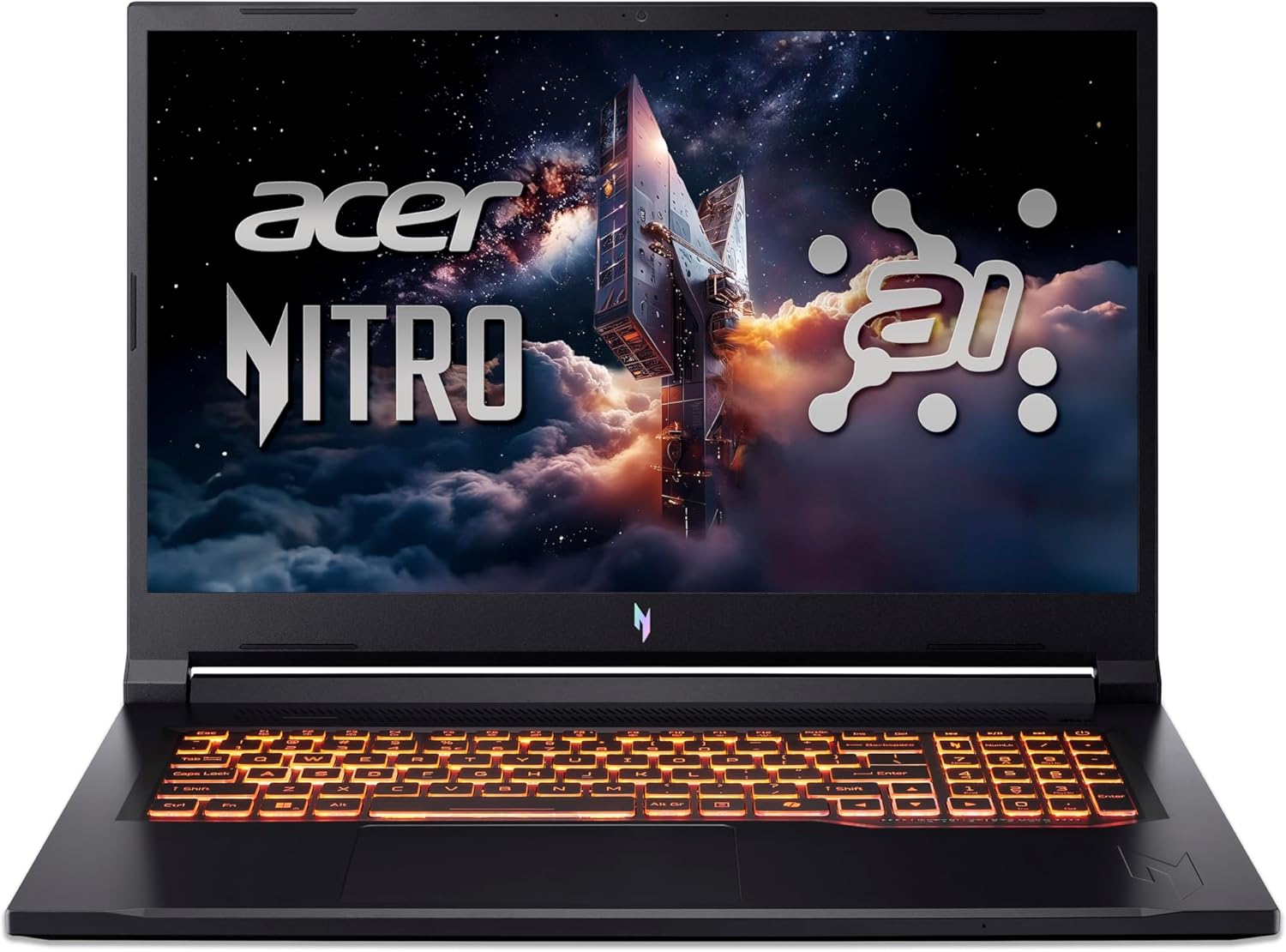 acer Nitro V 17 AI (ANV17-41-R0BS) Gaming Laptop, 17 Inch FHD IPS 144Hz Display, AMD Ryzen 7 260, 16 GB RAM, 1 TB SSD, NVIDIA GeForce RTX 5060, Windows 11, QWERTZ Keyboard, Black