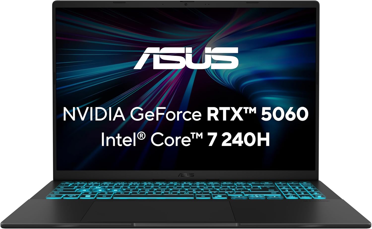 ASUS V16 V3607VM Gaming Laptop | 16 Inch WUXGA 16:10 144Hz IPS Display | Intel Core 7 240H | 16GB RAM | 1TB SSD | NVIDIA RTX 5060 | Win11 Home | QWERTZ | Black | 3 Months GamePass