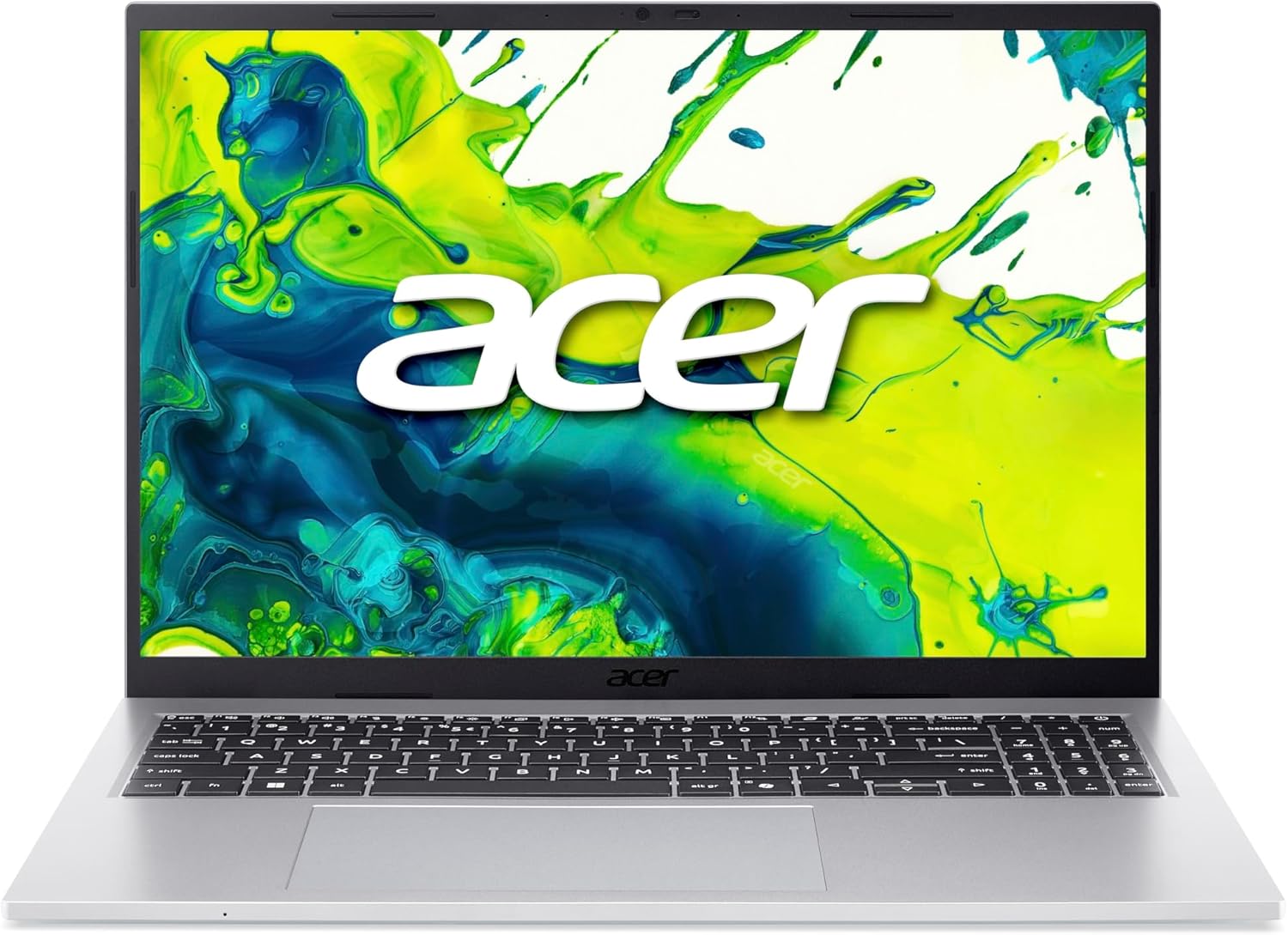Acer Aspire Go 16 (AG16-71P-72R7) Laptop, 16 Inch WUXGA IPS 120Hz Display, Intel Core 7 150U, 16 GB RAM, 1 TB SSD, Intel Graphics, Windows 11, QWERTZ Keyboard, Silver